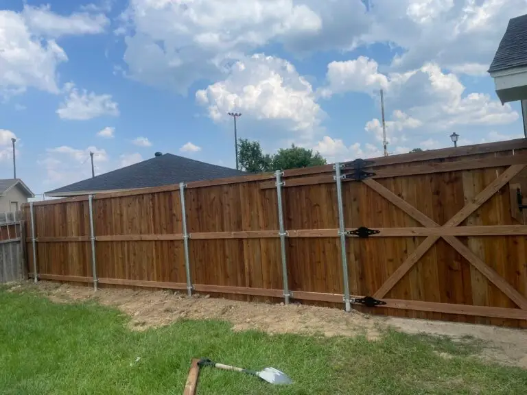 New Wood Fencing for a backyard in Corinth TX by Renewal Home Exteriors