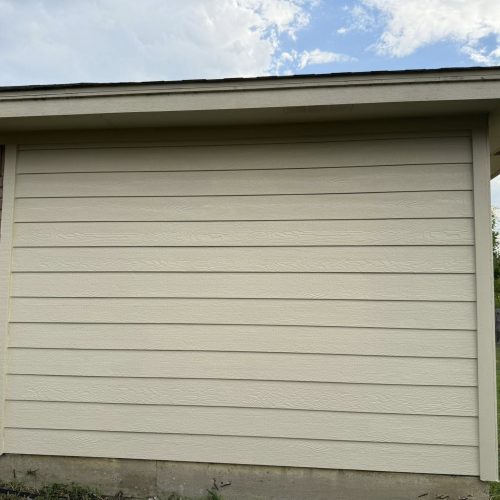 Renewed the home exterior with replacing the old siding on Denton Home