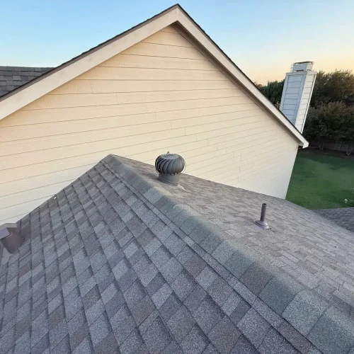 New siding installation on a residential home in Denton, TX by Renewal Home Exteriors
